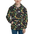 thumbnail image 1 of Naloa Snake And Flower Teenage Zipper Hoodie, Long Sleeve Zip Up Hoodies Casual Jackets Tops for 7-12 Years-Medium, 1 of 6