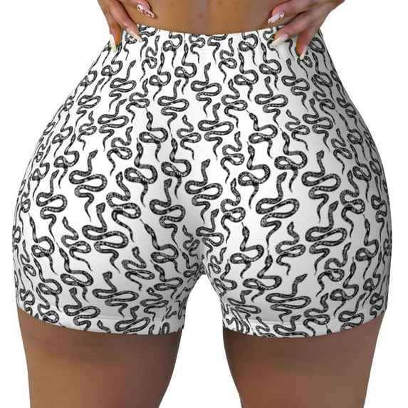 Naloa Snake Biker Shorts for Women Seamless Scrunch Short Women’s Yoga Shorts for Gym Running Sport Shorts - XX-Large