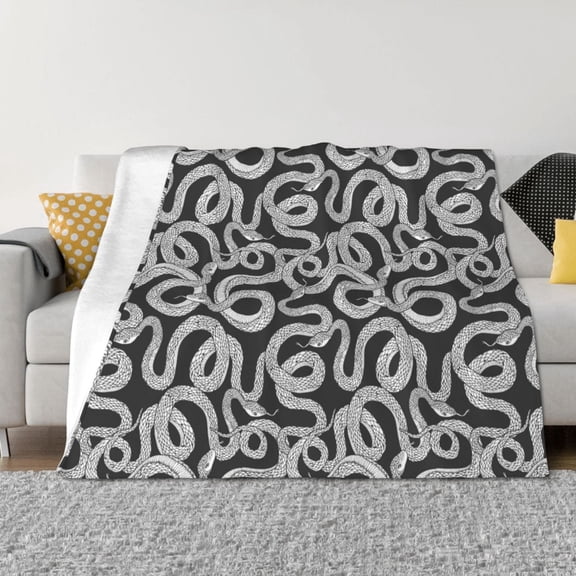 Naloa Snake Flannel Blankets - Thick and Warm Blanket for Winter, Soft Fuzzy Plush King Blanket for All Seasons60"x50"