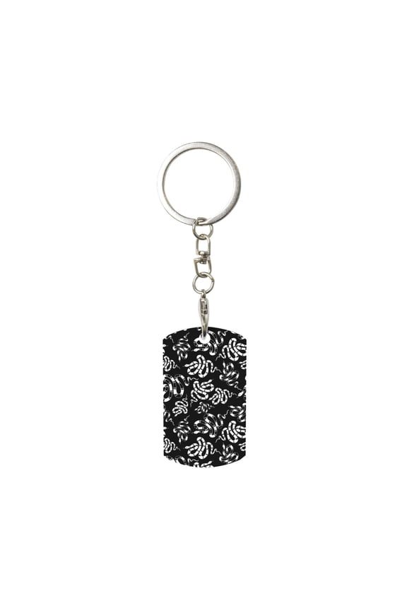 Snake Print Keyfob with Split Key Ring and Print Labels, Key Labels Key Chain Tags, Luggage Tags, Car Key Chain Ring Keyfob Gift