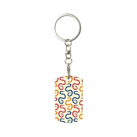 Naloa Snake Print Keyfob with Split Key Ring and Print Labels, Key Labels Key Chain Tags, Luggage Tags, Car Key Chain Ring Keyfob Gift