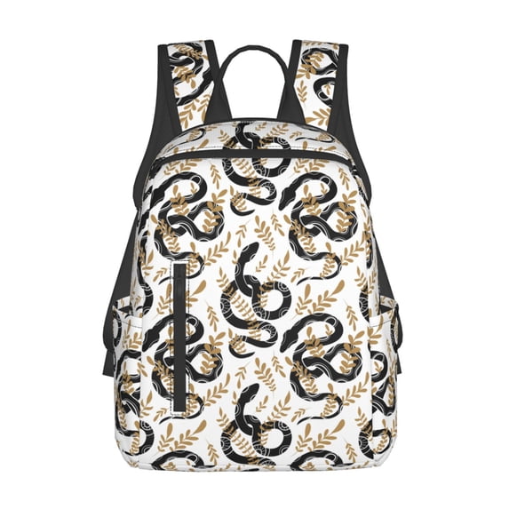 Naloa Snake Print Lightweight DayBackpack Suitable for school, work, shopping, travel, etc.