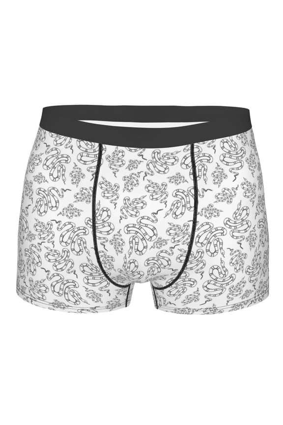 Snake Print Mens Underwear - Boxers for Men, Classic Briefs for Men