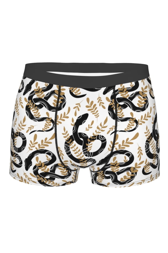 Snake Print Mens Underwear - Boxers for Men, Classic Briefs for Men