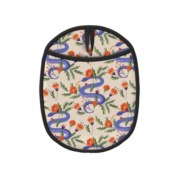Naloa Snake Silicone Pot Holders, Oven Mitts Heat Resistant Hot Pads, Non Slip Pot Holder for Kitchen Baking and Cooking 9.4 x 7.5 Inches