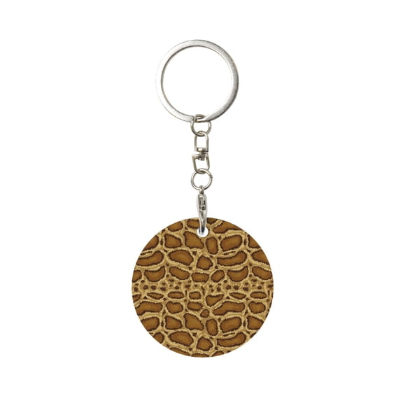 Naloa Snake Skin Print Round Keychain Keychain Key Ring, Key Tag, Key Chain Bulk for Gift Accessories (Round)