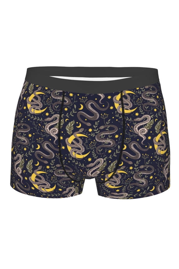 Snake Sleep Print Mens Underwear - Boxers for Men, Classic Briefs for Men
