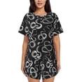 thumbnail image 1 of Naloa Snake Women's Short-Sleeved Pajama Set, Loungewear, Summer pajamas, Breathable Cozy - XX-Large, 1 of 9