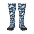 thumbnail image 1 of Naloa Snow Penguin Thigh High Socks Extra Long Stretchy Sock Women Over Knee High Opaque Stocking Daily Wear, 1 of 6
