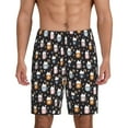 thumbnail image 1 of Naloa Snowflake Cream Hot Cocoa Men's Short Pajama Pants, Pj Shorts, Lounge Comfort Shorts-Medium, 1 of 6