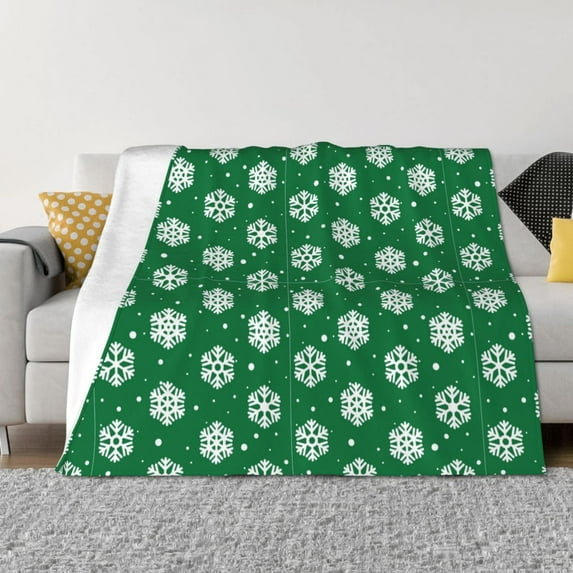 Naloa Snowflake Flannel Blankets - Thick and Warm Blanket for Winter, Soft Fuzzy Plush King Blanket for All Seasons50"x40"