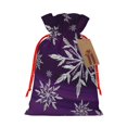 thumbnail image 1 of Naloa Snowflake Gradient Purple Drawstring Christmas Bags, 3D Xmas Gift Bags, Christmas Wrapping Bags, Xmas Goodie Bags, Treat Pouch Bags, Party Favor Bags-Medium, 1 of 9