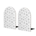 thumbnail image 1 of Naloa Snowflake Minimalist 2 Pcs Bookend Large Capacity Office Book Ends for Home Office Library School Study Decoration, 1 of 8