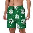 thumbnail image 1 of Naloa Snowflake Print Men Swim Trunks with Compression Liner ,Board Shorts,Men's Swim Shorts with Drawstring and Elastic Waistband-Small, 1 of 6