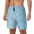 thumbnail image 1 of Naloa Snowflake Snowing Print Men Swim Trunks with Compression Liner ,Board Shorts,Men's Swim Shorts with Drawstring and Elastic Waistband-X-Large, 1 of 6