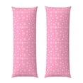 thumbnail image 1 of Naloa Snowflake pink backgrounds Body Pillow Cover, Pillowcases with Hidden Zipper Breathable Long Pillow Case (Pillows are not included,20x54 inch), 1 of 7