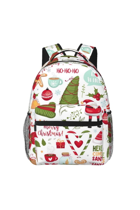 Snowflakes Santa Claus Print Solid Color Tie Formal Necktie for MenSuitable for business, daily life, work