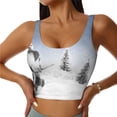 thumbnail image 1 of Naloa Snowman And Christmas Tree Sports Bras for Women, High Support Bra with Removable Pads, Comfortable - Small, 1 of 9