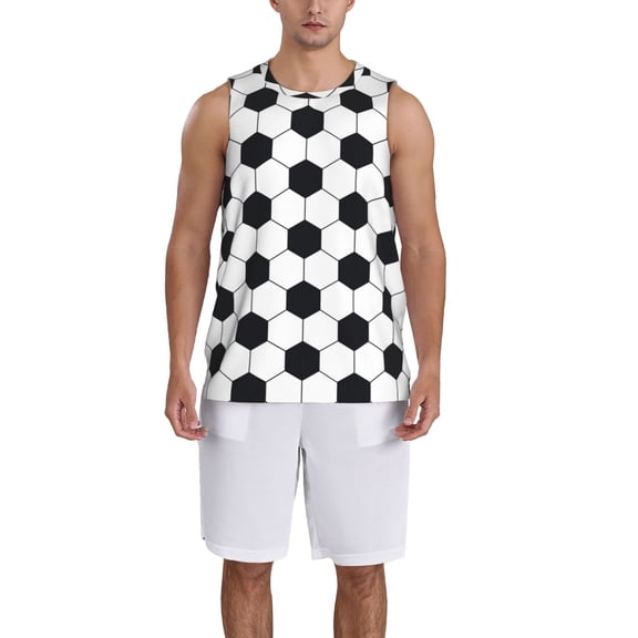 Naloa Soccer Ball Basketball Jersey Reversible Men's Mesh Athletic Sports Shirts Training Practice S-4XL3X-Large