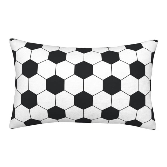 Naloa Soccer Ball Pillowcase, Throw Pillowcase, Wrinkle-Free, Stain-Resistant with Hidden Zipper for Bedroom Sofa - 20"x30"