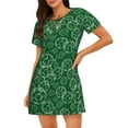 thumbnail image 1 of Naloa Soccer Print Women Nightgowns,Womens Loungewear,Short Sleeve Sleepwear,Comfy Ladies Nightdress, 1 of 6