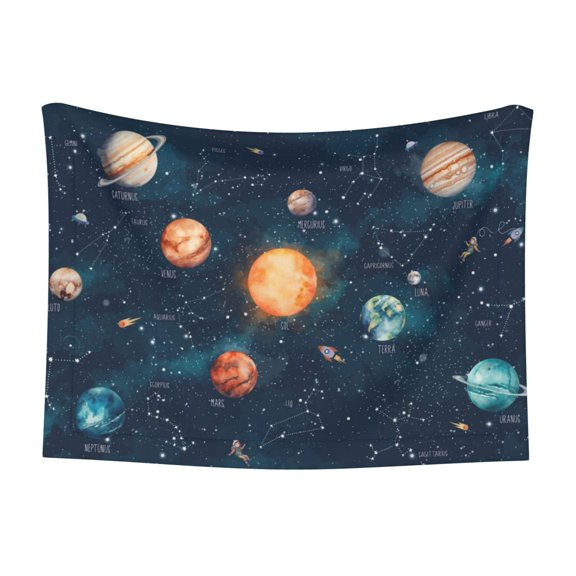 Naloa Solar System And Planets Dog Blanket, 3 Sizes Cat Blanket for Indoor Cats Large Medium Small Dog Gifts-Small