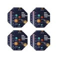 thumbnail image 1 of Naloa Solar System Leather Coasters for Drinks, Durable Drink Coasters 4 Set for Tabletop Protection, Luxurious Home Décor and Housewarming Gift ( {designName})Octagon, 1 of 6