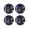 thumbnail image 1 of Naloa Solar System Leather Coasters for Drinks, Durable Drink Coasters 4 Set for Tabletop Protection, Luxurious Home Décor and Housewarming Gift ( {designName})Round Shape, 1 of 6