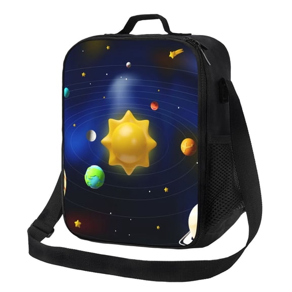Naloa Solar System Lunch box Lunch bag for men women Large capacity Lunchbox Insulated Lunch bag Lunch box cooler