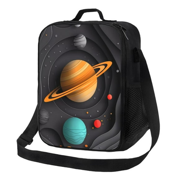 Naloa Solar System Paper Art Lunch box Lunch bag for men women Large capacity Lunchbox Insulated Lunch bag Lunch box cooler