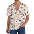 thumbnail image 1 of Naloa South American Animals Men's Loose Fit Cuban Collar Short-Sleeve Shirt, Hawaiian Shirts, Mens Shirts Casual for Everyday Wear Outings-Small, 1 of 5