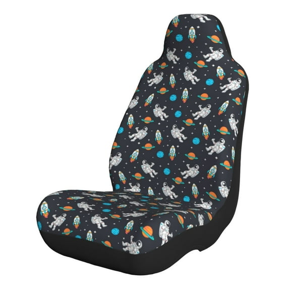 Naloa Space Car Seat Covers 2PCs Front Car Seat Covers Universal fit for Most Cars SUVs and Trucks - 1