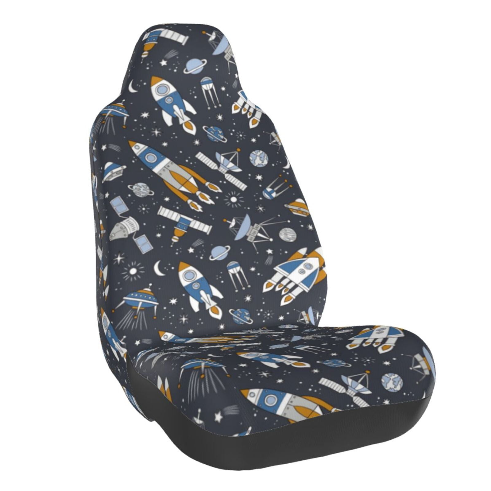 Naloa Space Cars Car Seat Covers Universal Front Seat Coves for Car Accessories ,Padded Car Covers for Automotive, SUV, Truck, and Van