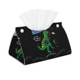 thumbnail image 1 of Naloa Space Dino Cartoon Black Print Leather Tissue Box Cover Rectangle | Long Tissue Box Cover | Tissue Box Holder | Tissue Holder for Bathroom, 1 of 9