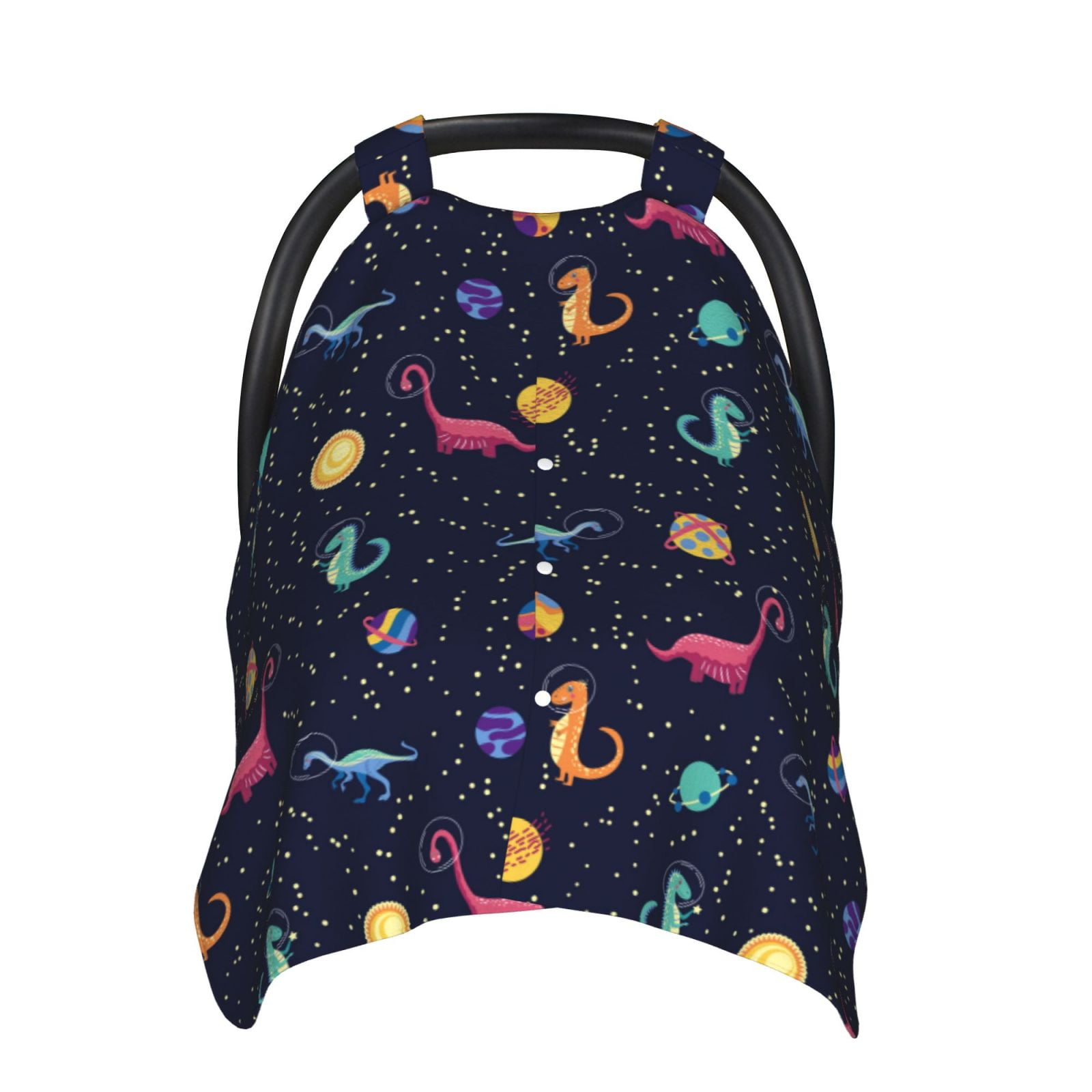 Naloa Space Dinosaur Baby Car Seat Cover, Breathable Baby Carrier Cover, Multiuse Baby Carrier Cover & Nursing Breastfeeding Cover