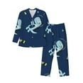 thumbnail image 1 of Naloa Space Dinosaur Men’s Pajamas Set - Long Sleeve Button Down Sleep Shirt and Pajama Bottoms Sleepwear Set-Medium, 1 of 7