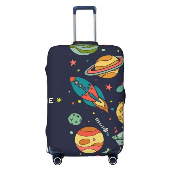 Naloa Space Elastic Suitcase Protector, Travel Suitcase Protector Cover Fits 18-32in Suitcase - X-Large