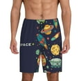 thumbnail image 1 of Naloa Space Men's Short Pajama Pants, Lounge Comfort Shorts with Elasticized Waistband and Side Pockets - Medium, 1 of 9