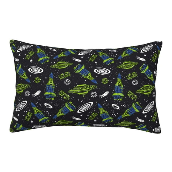 Naloa Space Rockets Pillowcase, Throw Pillowcase, Wrinkle-Free, Stain-Resistant with Hidden Zipper for Bedroom Sofa - 16"x24"