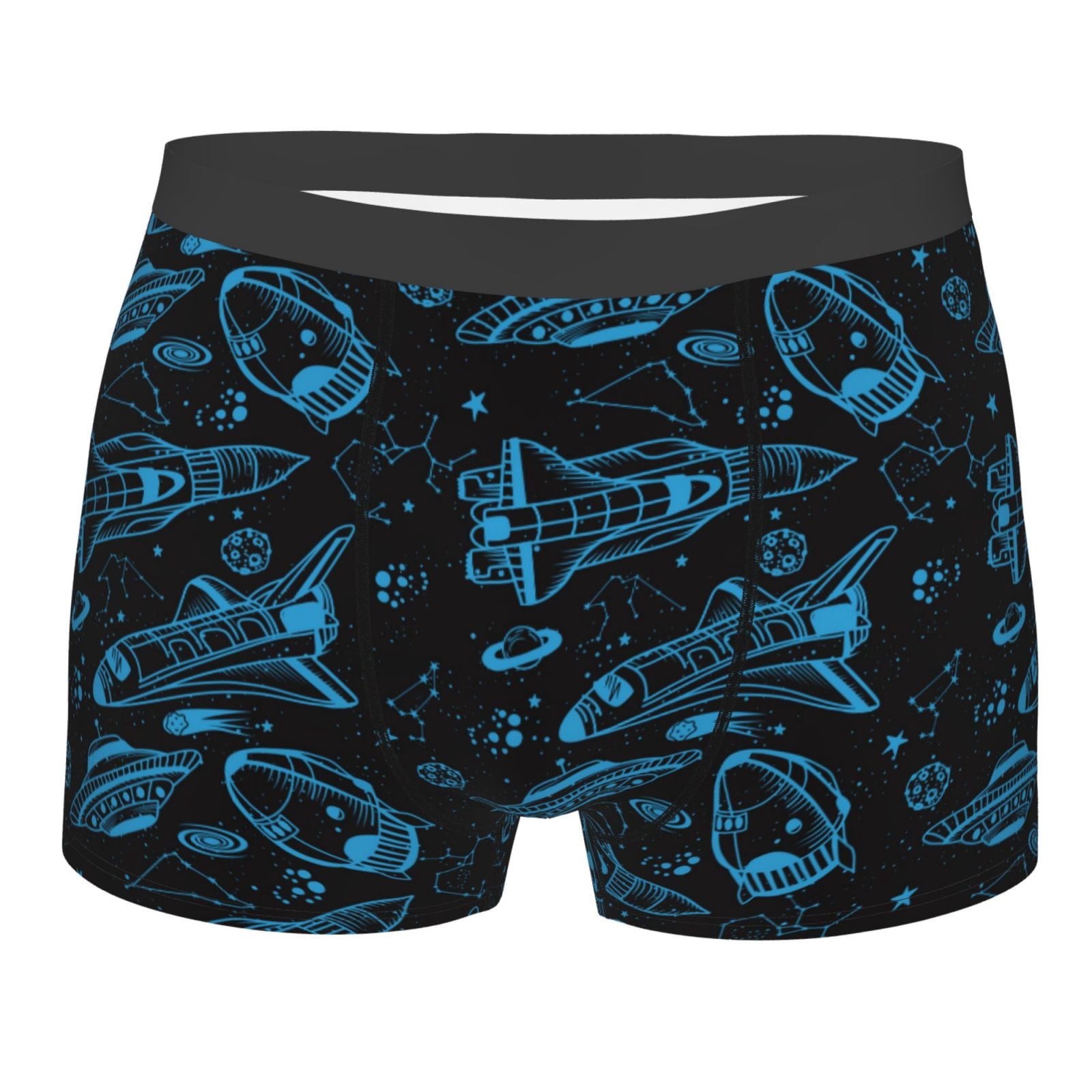 Naloa Spacecraft Print Mens Underwear - Boxers for Men, Classic Briefs ...