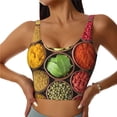 thumbnail image 1 of Naloa Spices And Herbs Sports Bras for Women, High Support Bra with Removable Pads, Comfortable - X-Large, 1 of 9