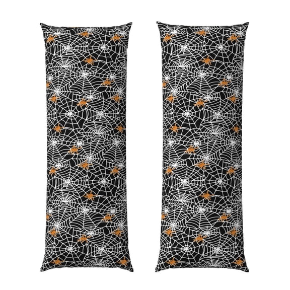 Naloa Spider Cobweb Body Pillow Cover, Pillowcases with Hidden Zipper Breathable Long Pillow Case (Pillows are not included,20x54 inch)
