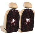 thumbnail image 1 of Naloa Spider On The Web 2Pcs Anti-Kick Back Seat Cover Kick Mat, Car Seat Protector with 3 Storage Pockets, 1 of 8