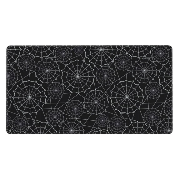 Naloa Spider Web Black Gaming Mouse Pad Large Mouse Mat Long Extended Desk Pad Non-Slip Rubber Mice Pads Stitched Edges Thin Pad (16x29.5 Inch)