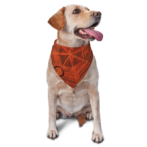 Naloa Spider Web Dog Bandanas 1PC Washable Triangle Dog Scarfs Premium Durable Fabric, for Small Medium Large Dogs and Cats