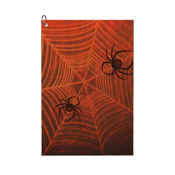 Naloa Spider Web Golf Towel Golf Gift for Men and Women Golf Towel with Carabiner Clip to Quickly Remove Mud, Dirt and Sweat