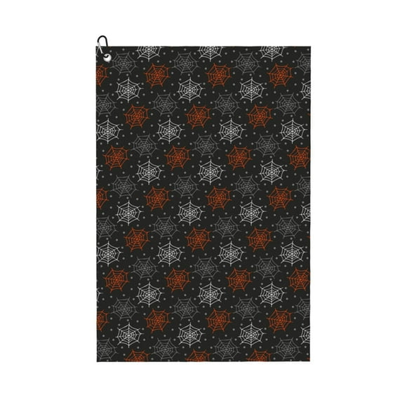 Naloa Spider Web Golf Towel Golf Gift for Men and Women Golf Towel with Carabiner Clip to Quickly Remove Mud, Dirt and Sweat