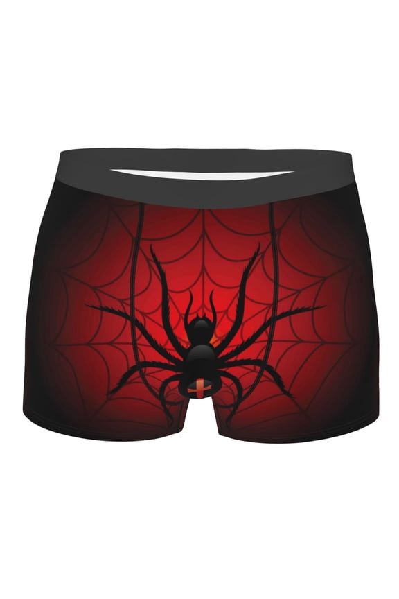 Spider on the Web Print Mens Underwear - Boxers for Men, Classic Briefs for Men