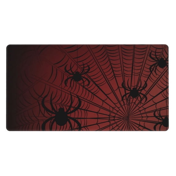 Naloa Spiders On A Web Gaming Mouse Pad Large Mouse Mat Long Extended Desk Pad Non-Slip Rubber Mice Pads Stitched Edges Thin Pad (16x29.5 Inch)