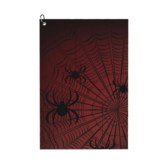 Naloa Spiders On A Web Golf Towel Golf Gift for Men and Women Golf Towel with Carabiner Clip to Quickly Remove Mud, Dirt and Sweat